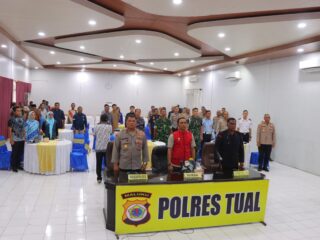 Polres Tual Gandeng Pemkot Gelar Rakor Sektoral Persiapan Operasi Ketupat Salawaku 2026